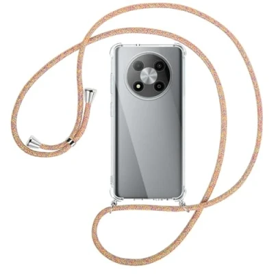 Abbildung von mtb more energy® Handykette kompatibel mit ZTE Blade A73 5G (6.52&#039;&#039;) Rainbow/Metallteile: Silber Smartphone Hülle zum Umhängen TPU Case