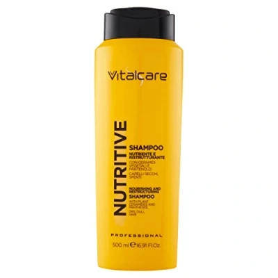 Abbildung von Vitalcare Pflegendes und restaurierendes Shampoo, Shampoo für trockenes Haar, mit pflanzlichen Ceramiden Panthenol, 500 ml, 1