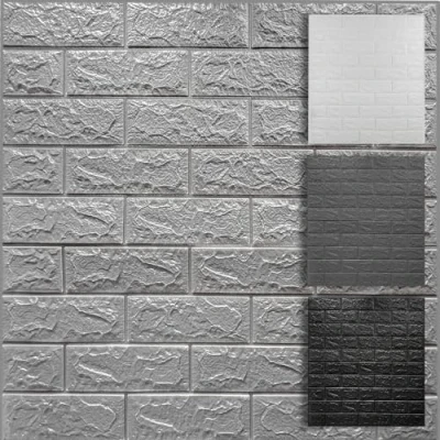 Abbildung von Hexim 3D Wandpaneel, (Wanddekoration Steinoptik 1,06 m² Selbstklebende Kunststoff Wandverkleidung Innen Wanddeko Wandsticker Wallpaper selbstklebend (ZW 02 77x70cm / 2 STK)