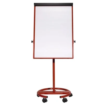 Abbildung von Maul Flipchart MAULoffice 70 x 100 cm Mobile Magnettafel Mit Rundfuß Stufenlos höhenverstellbar Geeignet für Papier in verschiedenen Formaten Ablage Marker und Stifte Silber