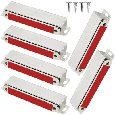 Abbildung von Magnetschnäpper Balkontür Tür Magnet Schranktür Jiayi 6 Stück Türmagnete für Möbel 40kg Magnete Schranktüren Edelstahl Schrankmagnete Stark Möbelmagnet Türschließer Magnetverschluss Schrank