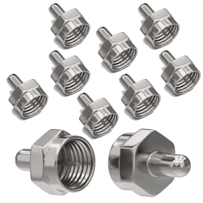 Abbildung von RedStar24 SAT F Abschlusswiderstand Set 75 Ohm Stecker Endwiderstand Kompatibel mit Multischalter, LNB, Tuner &amp; Dosen Satelliten 10 Stück, Silber
