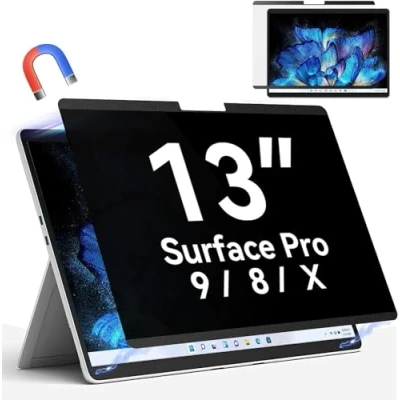 Abbildung von Magnetischer Blickschutzfilter Kompatibel Mit Microsoft Surface Pro 9 (2022) / 8 (2021) X(2021, 2019), 13 Zoll Abnehmbar Anti Spy Glare Blaulicht Privacy Screen Blickschutzfolie Sichtschutz