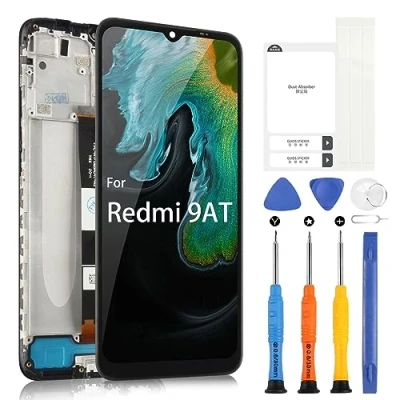 Abbildung von ARSSLY LCD Display für Xiaomi Redmi 9AT M2006C3LVG 6,53 Zoll Bildschirm Ersatz Touch Screen Digitizer Montage mit Werkzeugen (Schwarz Rahmen)