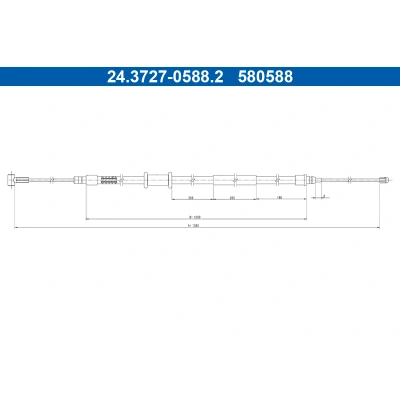 Abbildung von ATE 24.3727 0588.2 Handbremsseil 1385 FIAT: Ducato III Kastenwagen, Bus, Pritsche / Fahrgestell