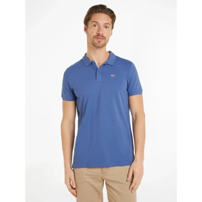 Abbildung von Tommy Jeans SLIM Placket Poloshirt, Herren, Größe: 3XL, Charmed