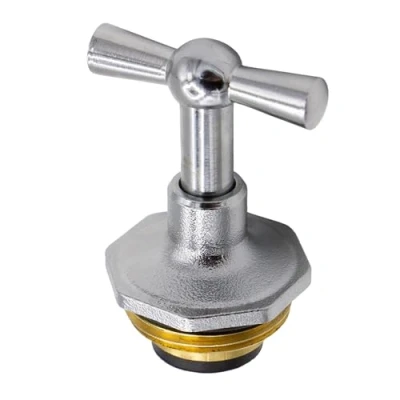 Abbildung von VARIOSAN Knebel Oberteil 14696, 1/2&quot;, Messing, matt, verchromt
