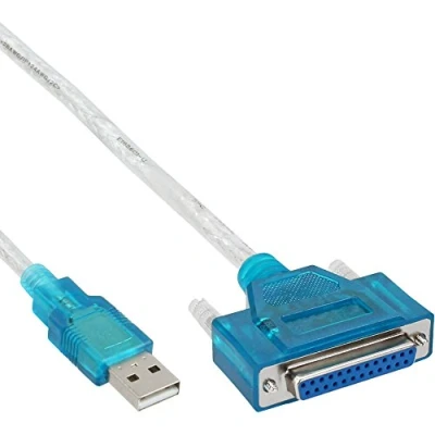 Abbildung von Inline InLine® USB zu 25pol parallel, Drucker Adapterkabel, 1,8m Adapter