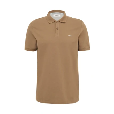 Abbildung von s.Oliver AUS Baumwolle Poloshirt, Herren, Größe: Small, Sandstein