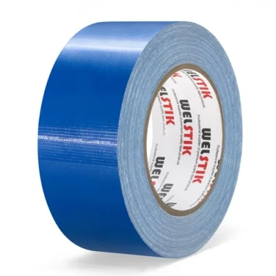Abbildung von WELSTIK Professional Klebeband Blau, wasserdichtes Klebebandgewebe, farbiges Gaffer für Reparaturen, Heimwerken, Basteln, Verwendung im Innen und Außenbereich, 50 mm x 41 m