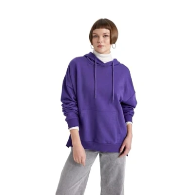 Abbildung von DeFacto Damen Pullover Modischer Hoodie Sweatshirt und Kapuzenpullover für Auswahl an Hoodies
