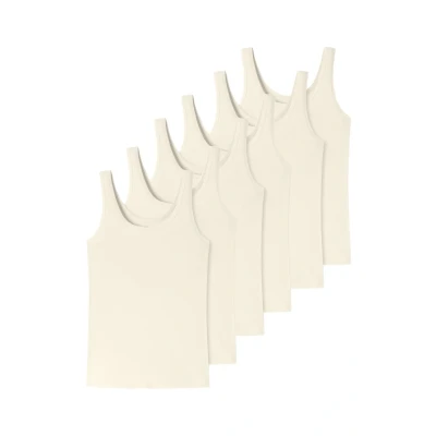 Abbildung von uncover by Schiesser 6ER PACK Unterhemd/shirt, Damen, Größe: XL, Off white
