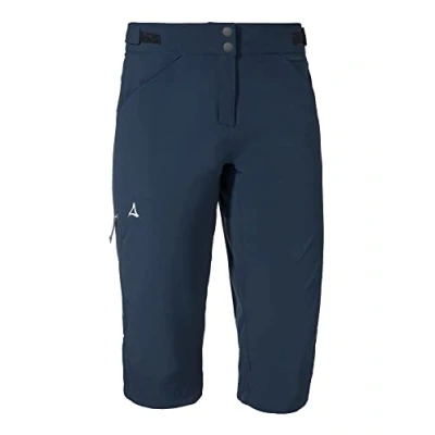 Abbildung von Schöffel Damen Pants Moldavia L, wasserabweisende Radhose, Fahrradhose mit verstellbarem Bund und vorgeformten Knien, dress blues, 34