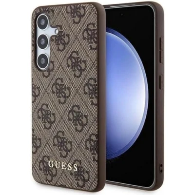 Abbildung von Guess Hülle Kompatibel mit Samsung Galaxy A35 4G Hard Case Goldlogo Backcover Braun