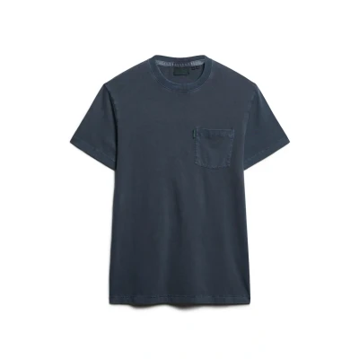 Abbildung von Superdry Essential Washed Pocket Tshirt basic, Herren, Größe: Small, eclipse navy