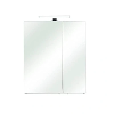 Abbildung von Pelipal Quickset 936 Spiegelschrank 86 I, Holzwerkstoff, Eiche Weiß quer NB, 70x60x20 cm