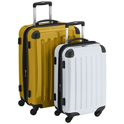 Abbildung von HAUPTSTADTKOFFER Alex 2er Koffer Set Hartschale glänzend, 65 cm + 55 cm, 74 Liter 42 Liter, Gelb Weiss