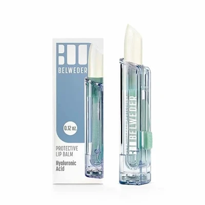 Abbildung von BELWEDER Lippenbalsam mit Hyaluronsäure Schutz, Feuchtigkeit und Regeneration der Lippen transparenter für Männer Frauen Stick 3,5 g
