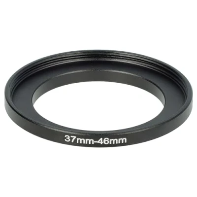 Abbildung von vhbw Step Up Ring Adapter von 37 mm auf 46 für Kamera Objektiv Filteradapter, Metall, Schwarz