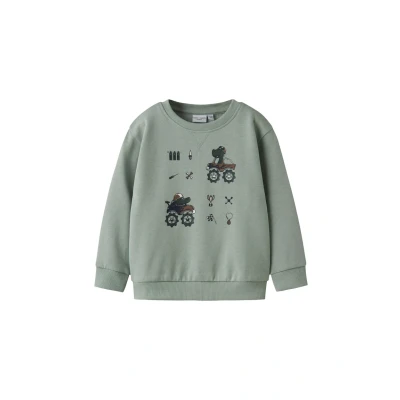 Abbildung von Name it VIMO Sweatshirt für Kinder, Größe: 92, Jadeiteprint:dino racing