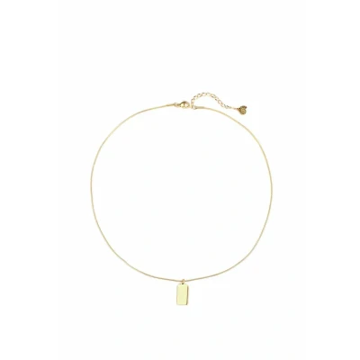 Abbildung von Hey Happiness Rectangle Halskette, Damen, Größe: One Size, Goldfarben