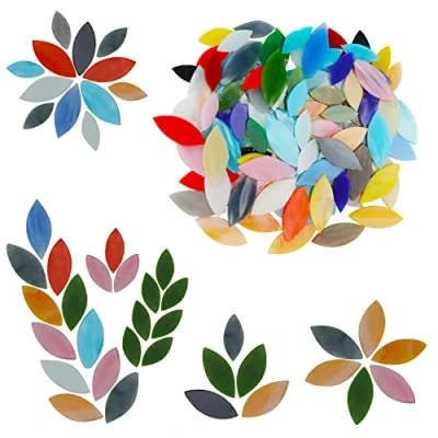 Abbildung von Belle Vous Streudeko Glasmosaiksteine (100 Stück) für kreative Kunstwerke und Dekoration, Glas Mosaiksteine Stk) Kunstwerk &amp; Deko