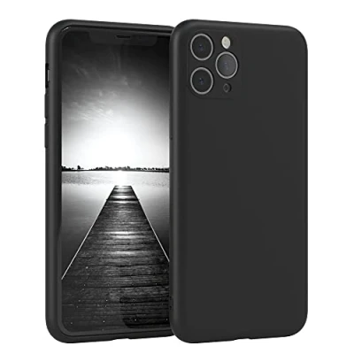 Abbildung von EAZY Case Silikonhülle für iPhone 11 Pro Hülle Silikon Schwarz stoßfeste Handyhülle Schutzhülle mit Kameraschutz Dünn Premium Schutz Cover TPU Phone Bumper in Matt