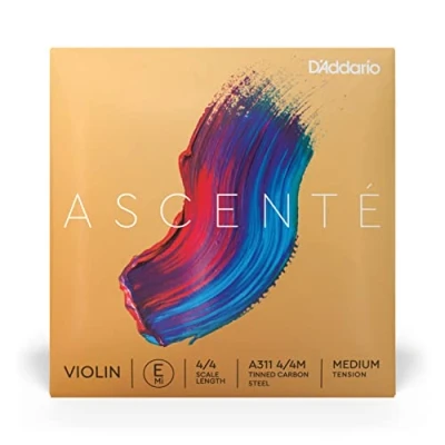 Abbildung von D&#039;Addario Ascenté Geigensaite, mittlere Spannung E Saite 4/4 Scale