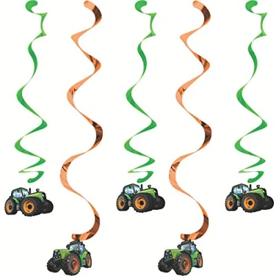 Abbildung von Traktorzeit Hang Dekoration wirbelt 61 cm l 5 Teile