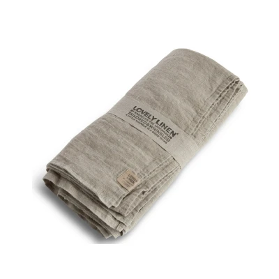 Abbildung von Lovely Linen Tischdecke Leinen natural beige 100x100 cm
