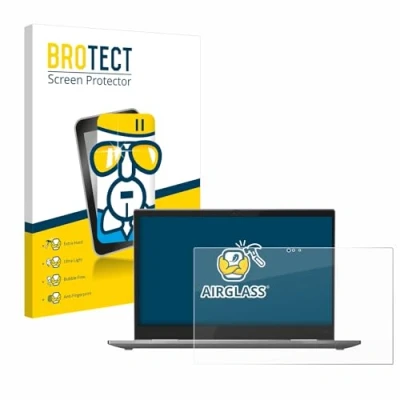 Abbildung von BROTECT Schutzglas für Lenovo ThinkPad X1 Yoga (5. Gen.) Schutzfolie Panzer Folie Glas [Extrem Kratzfest 9H, Anti Fingerprint, Ultra Transparent]