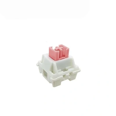 Abbildung von DucKey Outemu Cream Pro Switch, 5pin Vorgeschmierter Linearer/Geräuschloser/Klickender Schalter Für Mechanische Tastaturen (Color : Linear Pink, Size 70PCS)