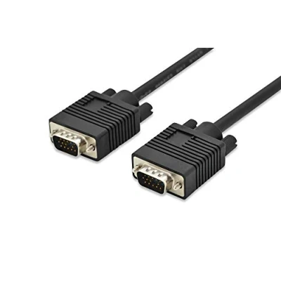 Abbildung von DIGITUS VGA Kabel HD15 St/St 1,8m D Sub, 3Coax/7C, 2xFerrit, 60Hz, DDC2 Schwarz Kompatibel mit Monitor, TV, PC