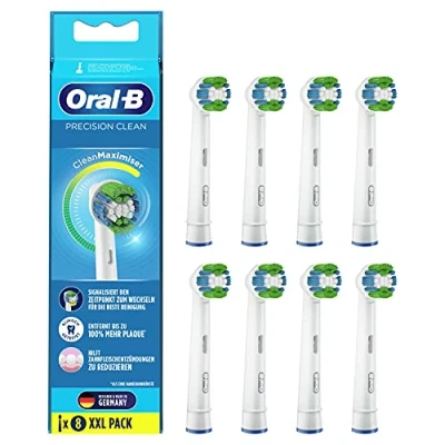 Abbildung von Oral B Precision Clean Aufsteckbürsten für elektrische Zahnbürste, 8 Stück, mit CleanMaximiser Borsten optimale Zahnpflege, Zahnbürstenaufsatz Zahnbürsten