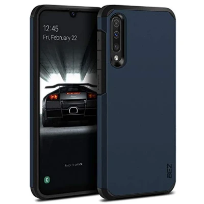 Abbildung von BEZ Samsung Galaxy A50 Hülle, A30s Handyhülle Tasche Stoßfestes Kompatibel für / A30s, [Heavy Duty Serie] Outdoor Dual Layer Armor Case Handy Schutzhülle Robuste, Dunkelblau