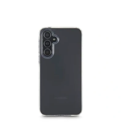 Abbildung von Hama Hülle für Samsung Galaxy S23 FE (Handyhülle, Schutzhülle Rückseite, Case, kratzfest, extra Schutz Kamera und Display, Wireless Charging kompatibel, transparent, slim) durchsichtig