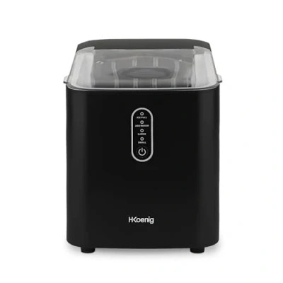 Abbildung von H.Koenig KUB14 Eiswürfelbereiter, 12kg in 24h, 2 Eiswürfelgrößen, Automatisch, Elektrisch, Kompakt, Tragbar, Leise 1L, Schneller Eiswürfel 9min fertig, Eiswürfelschaufel