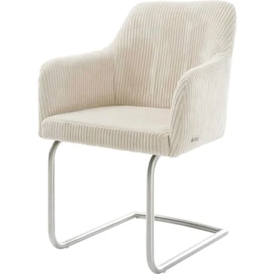 Abbildung von Schwingstuhl Greg Flex Cord Beige Freischwinger rund Edelstahl