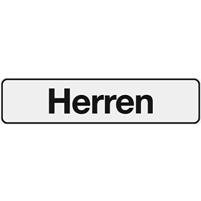 Abbildung von Metafranc Klebeschild &quot;Herren&quot; 200 x 48 mm / Beschilderung Infoschild Türschild Gewerbekennzeichnung Grundstückskennzeichnung Orientierung 504110