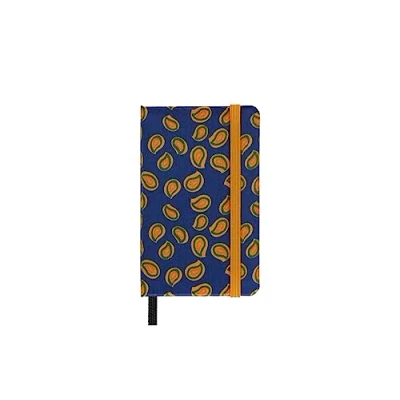 Abbildung von Moleskine Silk Notebook, fester Einband mit italienischer Seide von Mantero, weißen Seiten und elastischem Verschluss, Geschenkbox, Extra Small Format 13,6X8,8 cm, Farbe Blau