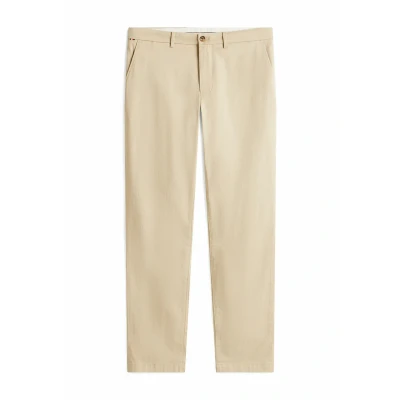 Abbildung von Tommy Hilfiger Herren Chino Hose Denton Printed Structure Straight Fit, Beige (Sandalwood), 30W/31L