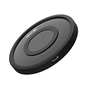 Abbildung von XLayer Powerbank Wireless Charging Pad, induktive Ladestation für induktionsfähige Smartphones und Tablets, Schwarz