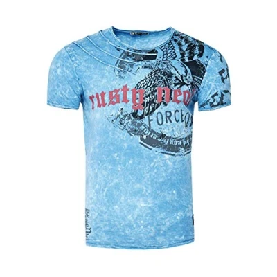 Abbildung von Rusty Neal Tshirt print, Herren, Größe: Large, Blau