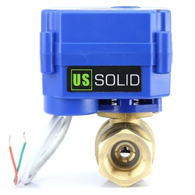 Abbildung von U.S. Solid 1&quot; Motorkugelhahn Messing 2 Wege Elektrische Zonenventil 220V AC (85V 265V AC), Drähte, Automatische Rückkehr NC