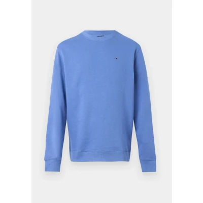 Abbildung von Tommy Jeans Herren Sweatshirt Regular Fit Flag Fleece Rundhalsausschnitt, Blau (Soft Sapphire), S