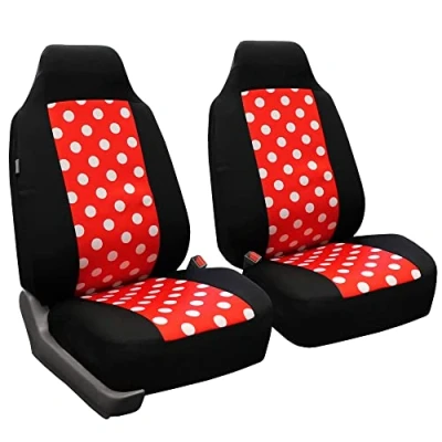 Abbildung von FH GROUP Autositzbezüge vorne Set Rot Schwarz Tuch für Schalensitze 1 Stück Sitzbezug, Universal Fit Autositzbezug, Waschbarer SUV, Limousine