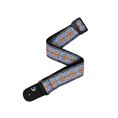 Abbildung von D&#039;Addario Eco Comfort Woven Gitarrengurt, Blau &amp; Orange