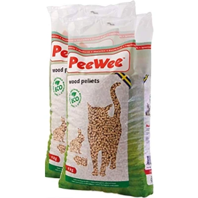 Abbildung von PeeWee 28 L / 18 KG Holzstreu Katzenstreu Einstreu Bio Öko Streu Pellets (2x9kg)