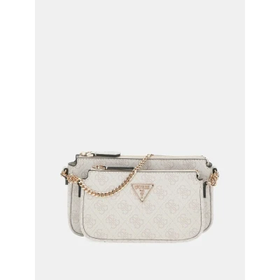 Abbildung von Guess Noelle Pouch Crossbody Umhängetasche, Damen, Größe: One Size, Dove logo
