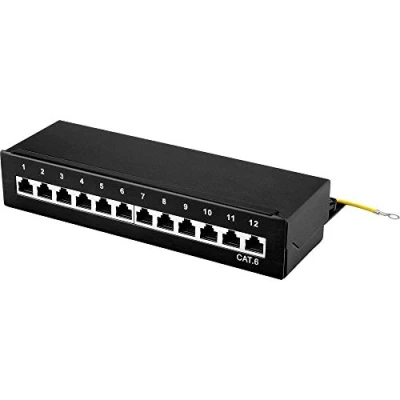 Abbildung von Renkforce 12 Port Netzwerk Patchbox CAT 6 1 HE Bestückt